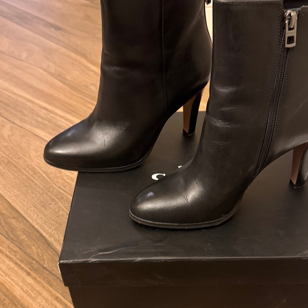 Coach Black Leather Heeled Boots - Picture 5 of 5
